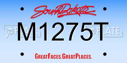 M1275T South Dakota License Plate