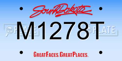 M1278T South Dakota License Plate