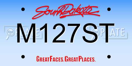 M127ST South Dakota License Plate