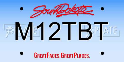 M12TBT South Dakota License Plate