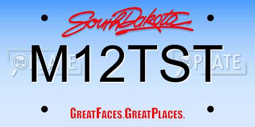 M12TST South Dakota License Plate