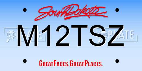 M12TSZ South Dakota License Plate