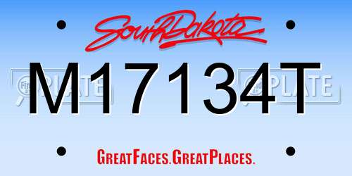 M17134T South Dakota License Plate