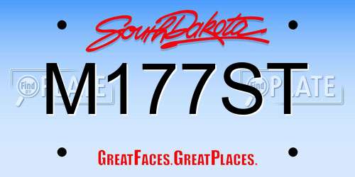 M177ST South Dakota License Plate