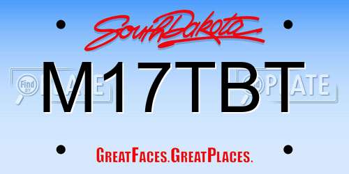 M17TBT South Dakota License Plate