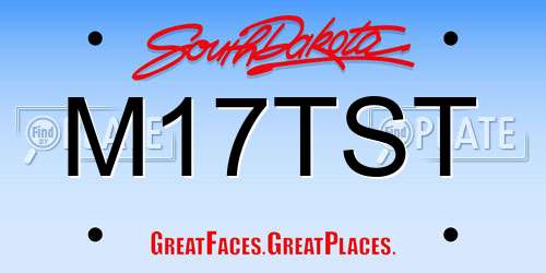 M17TST South Dakota License Plate