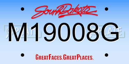 M19008G South Dakota License Plate