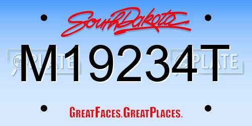 M19234T South Dakota License Plate