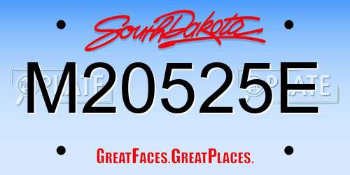 M20525E South Dakota License Plate