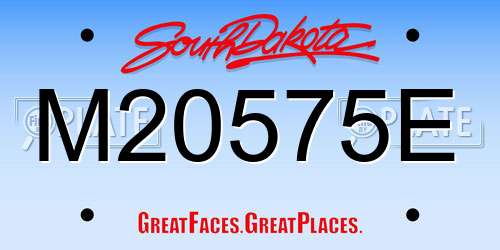 M20575E South Dakota License Plate