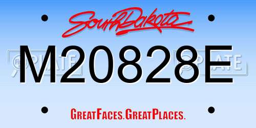 M20828E South Dakota License Plate
