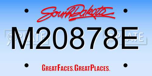 M20878E South Dakota License Plate