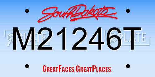 M21246T South Dakota License Plate