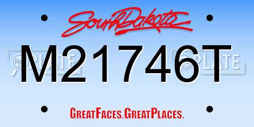 M21746T South Dakota License Plate