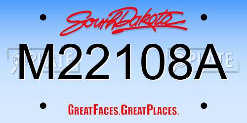 M22108A South Dakota License Plate