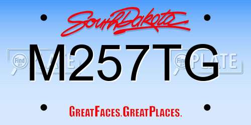 M257TG South Dakota License Plate