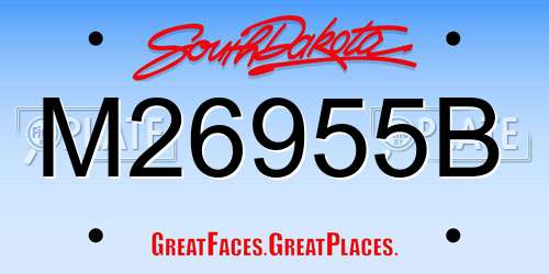 M26955B South Dakota License Plate