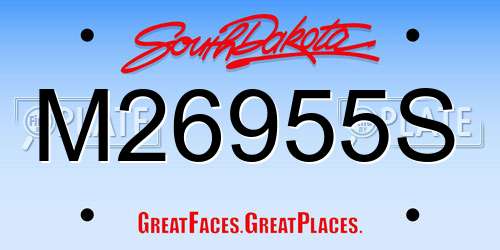M26955S South Dakota License Plate
