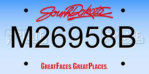 M26958B South Dakota License Plate