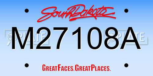 M27108A South Dakota License Plate