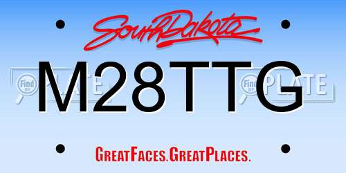 M28TTG South Dakota License Plate