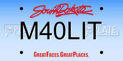 M40LIT South Dakota License Plate
