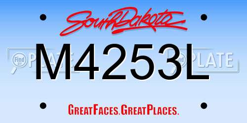 M4253L South Dakota License Plate