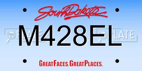 M428EL South Dakota License Plate