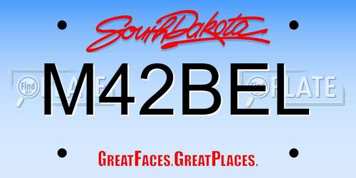 M42BEL South Dakota License Plate