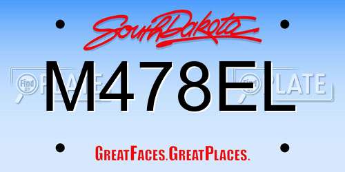M478EL South Dakota License Plate