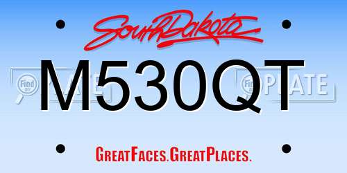 M530QT South Dakota License Plate