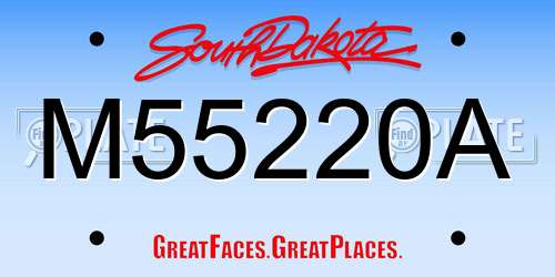 M55220A South Dakota License Plate