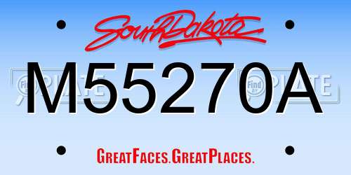 M55270A South Dakota License Plate