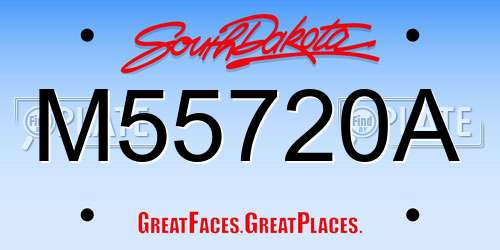M55720A South Dakota License Plate