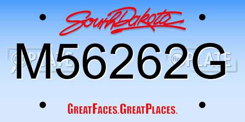 M56262G South Dakota License Plate