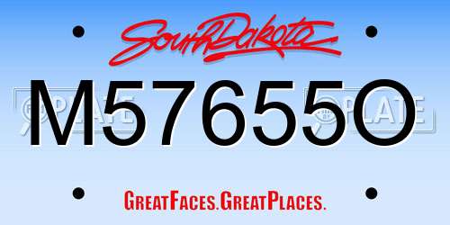 M57655O South Dakota License Plate