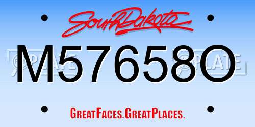 M57658O South Dakota License Plate