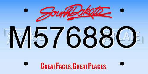 M57688O South Dakota License Plate