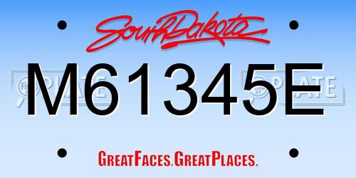 M61345E South Dakota License Plate