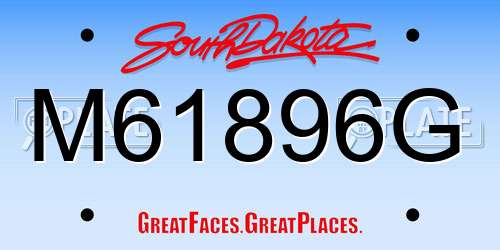 M61896G South Dakota License Plate