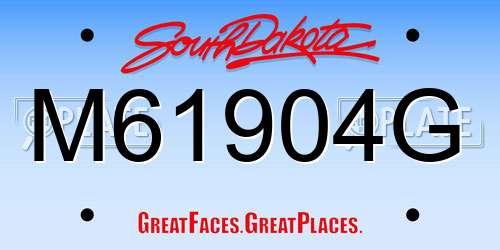 M61904G South Dakota License Plate