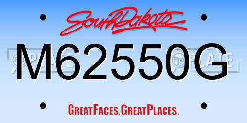 M62550G South Dakota License Plate