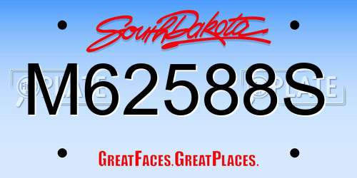 M62588S South Dakota License Plate