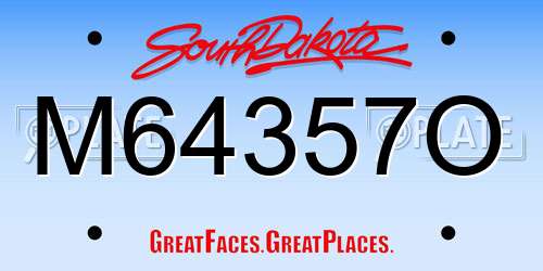 M64357O South Dakota License Plate