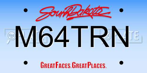 M64TRN South Dakota License Plate