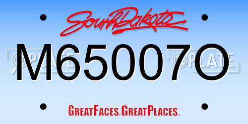 M65007O South Dakota License Plate
