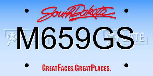 M659GS South Dakota License Plate