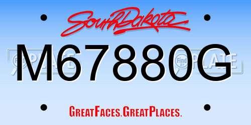 M67880G South Dakota License Plate