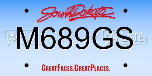 M689GS South Dakota License Plate