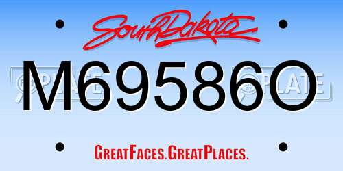 M69586O South Dakota License Plate
